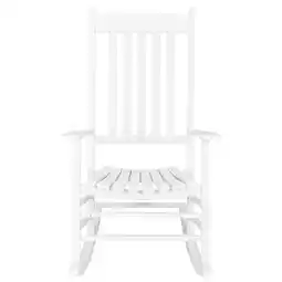 Walmart Zimtown Rocking Chair Solid Wooden Frame Outdoor & Indoor Rocker for Garden White offer
