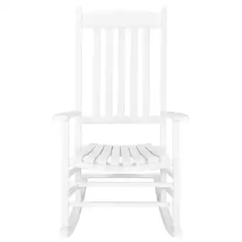 Walmart Zimtown Rocking Chair Solid Wooden Frame Outdoor & Indoor Rocker for Garden White offer