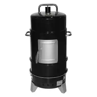 Walmart Grill Boss Vertical Charcoal Smoker, 4 Tier, 564 Sq In Cooking Area, Black offer