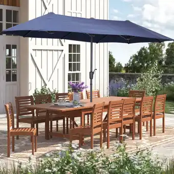 Walmart Autlaycil 13 FT Patio Umbrella with Sun Protection & Easy Crank for Deck Pool Patio, Navy Blue offer