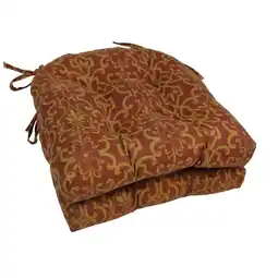 Walmart 16-inch Outdoor Spun Polyester U-shaped Tufted Chair Cushions (Set of 2) offer