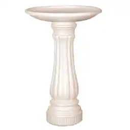 Walmart 61010 Round Resin Bird Bath, White offer