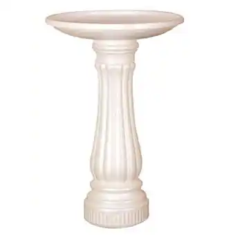 Walmart 61010 Round Resin Bird Bath, White offer
