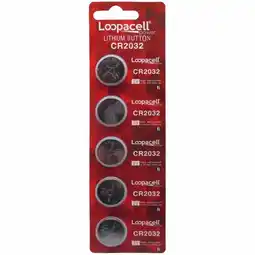 Walmart Loopacell CR2032 3V Lithium Battery x 5 Batteries offer