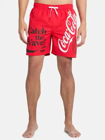 Walmart Coca-Cola Men's Swim Trunks, Sizes S-XL offer