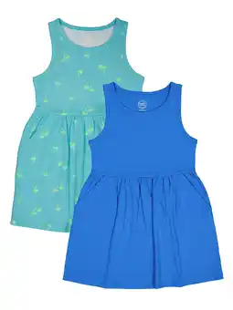 Walmart Wonder Nation Girls Tank Play Dress, 2-Pack Sizes 4-18 & Plus offer