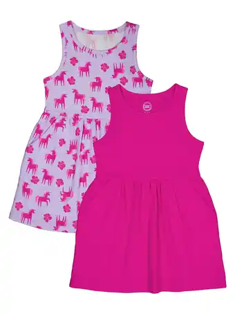 Walmart Wonder Nation Girls Tank Play Dress, 2-Pack Sizes 4-18 & Plus offer