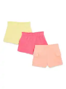 Walmart Garanimals Baby Girls Jersey Knit and French Terry Shorts, 3-Pack, Sizes 0-24 Months offer