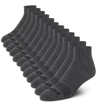 Walmart AND1 Men's Cushion Quarter Socks, 12 Pack offer