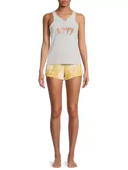 Walmart Love At First Sight Junior's and Junior's Plus Tank Top and Tie-Dye Shorts Set, 2-Piece offer