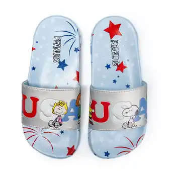Walmart Peanuts Americana Family Slide Sandal - Women's & Girl's offer