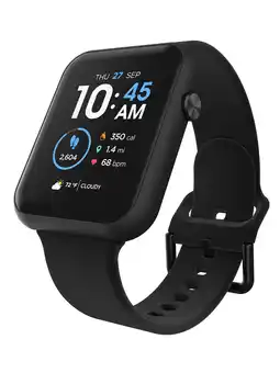 Walmart iTech Fusion 3 Unisex Adult Rectangular Smart Watch, Black, Silicone Strap offer