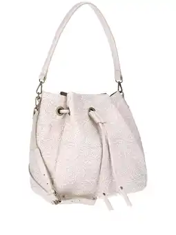 Walmart The Pioneer Woman Tooled Faux Leather Bucket Bag, Ivory offer