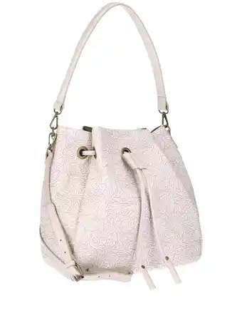 Walmart The Pioneer Woman Tooled Faux Leather Bucket Bag, Ivory offer