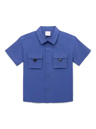 Walmart Wonder Nation Toddler Boys Adventure Shirt with Short Sleeves, Sizes 12M-5T offer