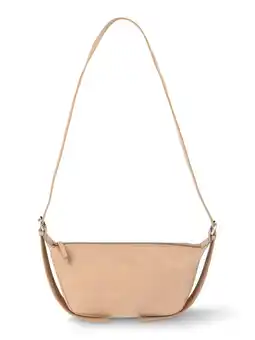 Walmart Time and Tru Women's Bean Sling Crossbody Handbag, Mocha Splash offer