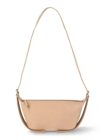 Walmart Time and Tru Women's Bean Sling Crossbody Handbag, Mocha Splash offer