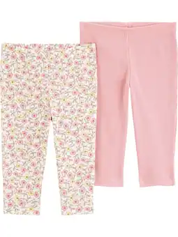 Walmart Carter's Child of Mine Baby Girl Pants, 2-Pack, Sizes Preemie-12 Months offer