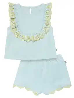 Walmart Modern Moments Toddler Girl Eyelet Ruffle Short Set, 2-Piece, Sizes 12M-5T offer