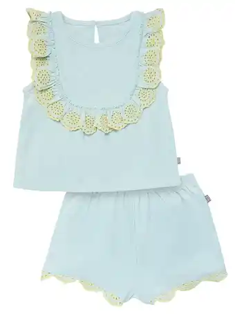 Walmart Modern Moments Toddler Girl Eyelet Ruffle Short Set, 2-Piece, Sizes 12M-5T offer