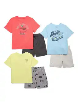 Walmart 365 Kids from Garanimals Boys’ Mix and Match Tees and Shorts Kidpack, 6-Piece, Sizes 4-10 offer