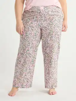 Walmart Joyspun Women's and Women’s Plus Cotton Poplin Sleep Pants, Sizes XS to 3X offer