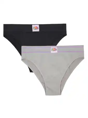 Walmart Fresh by Fruit of the Loom Juniors Riding High Seamless Bikini 2-Pack, Style FR132W, Sizes XS to 3XL offer