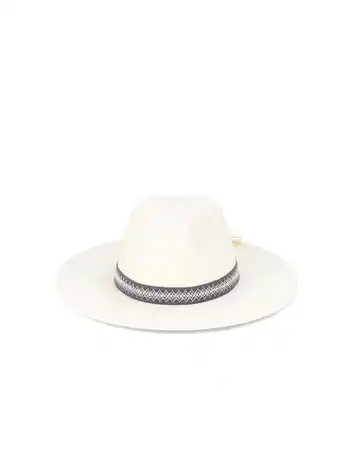 Walmart The Pioneer Woman Felt Fedora with Novelty Band, Ivory, Women's offer
