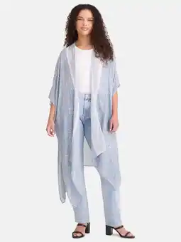Walmart The Pioneer Woman Printed Satin Ruana, Midweight, Womens offer