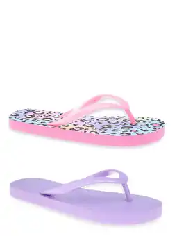 Walmart Wonder Nation Kids Unisex Flip Flops, 2-Pack offer