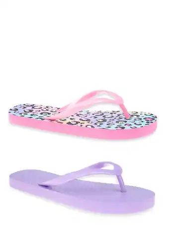 Walmart Wonder Nation Kids Unisex Flip Flops, 2-Pack offer