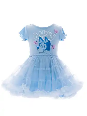 Walmart Bluey Toddler Girl Tiered Tutu Dress with 3D Butterflies, Sizes 12M-5T offer