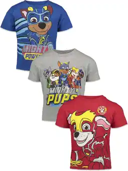 Walmart Paw Patrol Toddler Boys 3 Pack Pullover T-Shirts Toddler to Big Kid offer