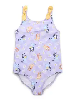 Walmart Lilo & Stitch Girls' One Piece Swimsuit with UPF 50+, Sizes 4-12 offer