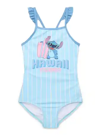 Walmart Lilo & Stitch Girls' One Piece Swimsuit with UPF 50+, Sizes 4-12 offer