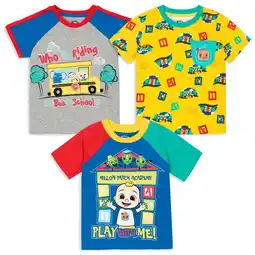 Walmart CoComelon JJ Infant Baby Boys 3 Pack Graphic Raglan T-Shirts 12 Months offer