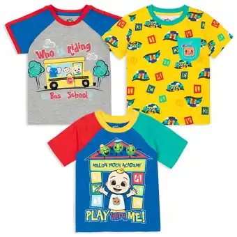 Walmart CoComelon JJ Infant Baby Boys 3 Pack Graphic Raglan T-Shirts 12 Months offer