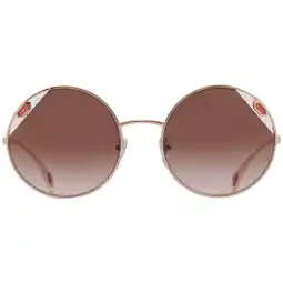 Walmart Bvlgari BV 6159 Metal Womens Round Sunglasses Pale Gold 54mm Adult offer