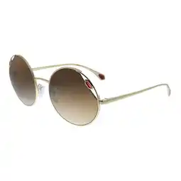 Walmart Bvlgari BV 6159 Metal Womens Round Sunglasses Pale Gold 54mm Adult offer