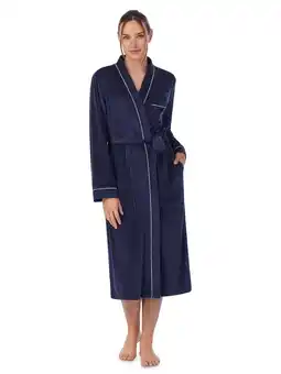 Walmart Aria Women's Stretch Velour Long Sleeve Wrap Sleepwear Robe with Pockets, Sizes XS-5X offer