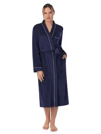 Walmart Aria Women's Stretch Velour Long Sleeve Wrap Sleepwear Robe with Pockets, Sizes XS-5X offer