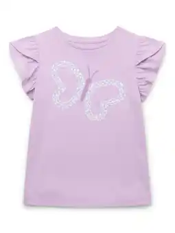 Walmart 365 Kids by Garanimals Girls Sequin Graphic Tee with Tulip Sleeves, Sizes 4-10 offer