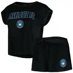 Walmart Women's Concepts Sport Black Charlotte FC Intermission T-Shirt and Shorts Sleep Set offer