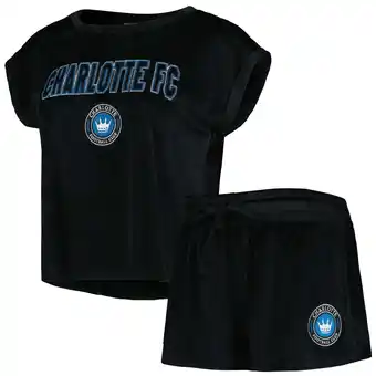 Walmart Women's Concepts Sport Black Charlotte FC Intermission T-Shirt and Shorts Sleep Set offer