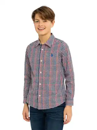 Walmart U.S. Polo Assn. Boys Long Sleeve Button Down Shirt, Sizes 4-18 offer
