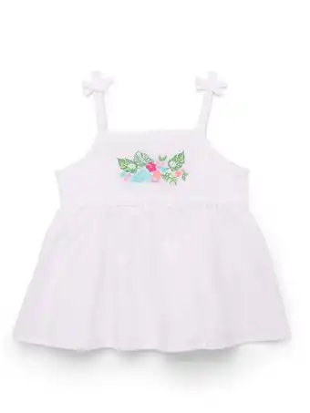Walmart Wonder Nation Toddler Girls Cotton Peplum Cami Top with Embroidery, Sizes 12M-5T offer
