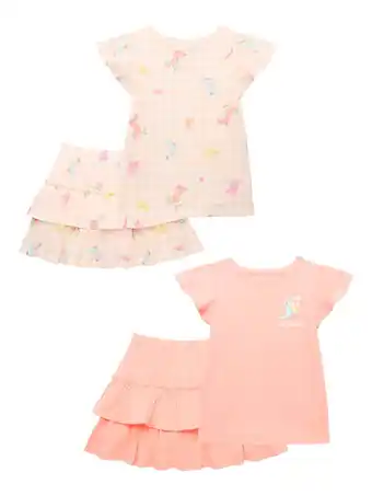 Walmart 365 Kids From Garanimals Girls' Tee and Scooter Skirt Outfit Set, 4-Piece, Sizes 4-10 offer