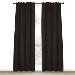 Walmart NICETOWN Solid Black Thermal Insulated Blackout Curtains, 84 x 52 (2 Panels) offer
