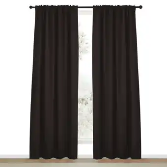 Walmart NICETOWN Solid Black Thermal Insulated Blackout Curtains, 84 x 52 (2 Panels) offer
