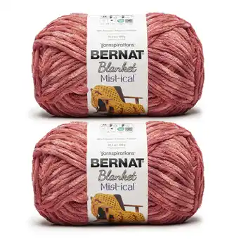 Walmart Bernat Blanket Mist-ical Super Bulky Polyester Yarn, Earthenware 10.5oz 220yd (2Pk) offer